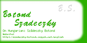 botond szadeczky business card