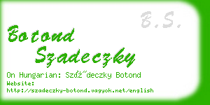 botond szadeczky business card